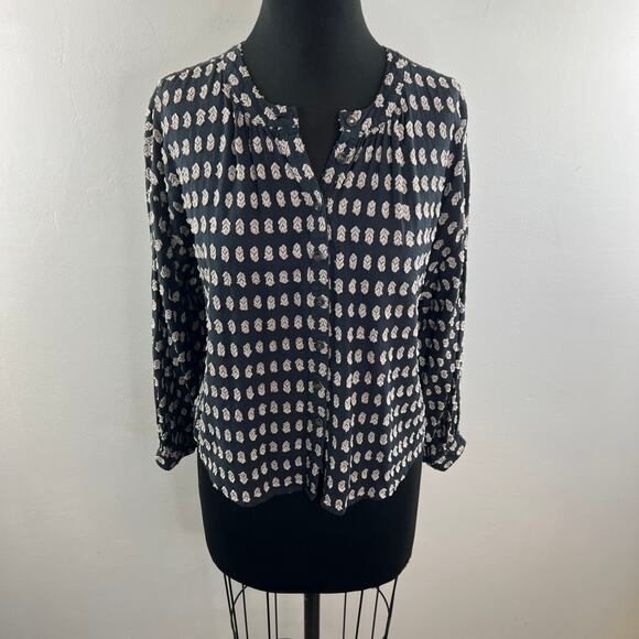 Pilcro by Anthropologie The Tavi Textured Button-Down Shirt Top Size Petite XS - Picture 2 of 9